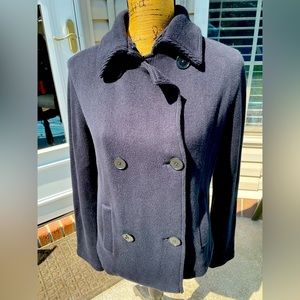 Ralph Lauren Medium Navy 100% Cotton Double Breasted Jacket